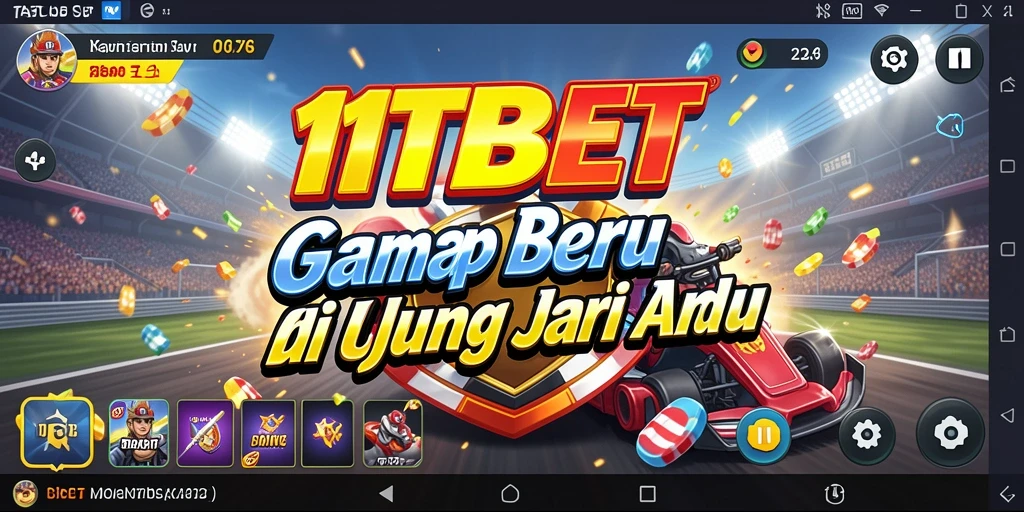 Tangkapan layar utama 11TBET menampilkan aksi balap intens.
