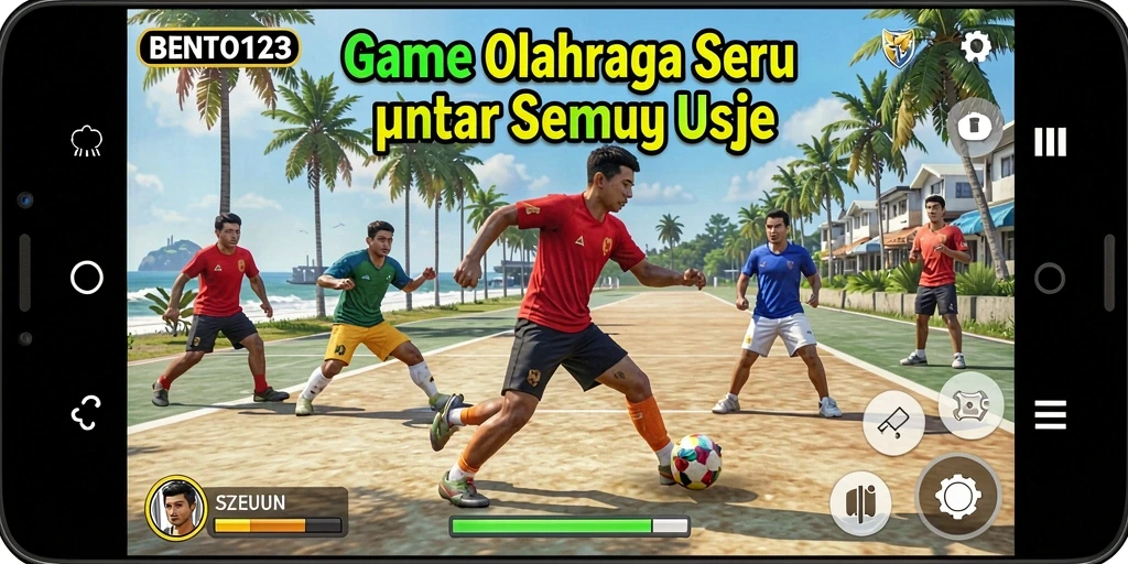 Tampilan gameplay seru dalam BENTO123 dengan aksi olahraga yang menegangkan.