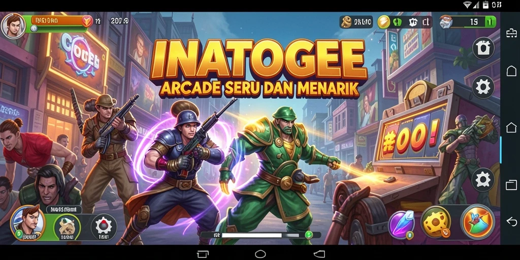 Tampilan gameplay seru dan penuh aksi dari INATOGEL.