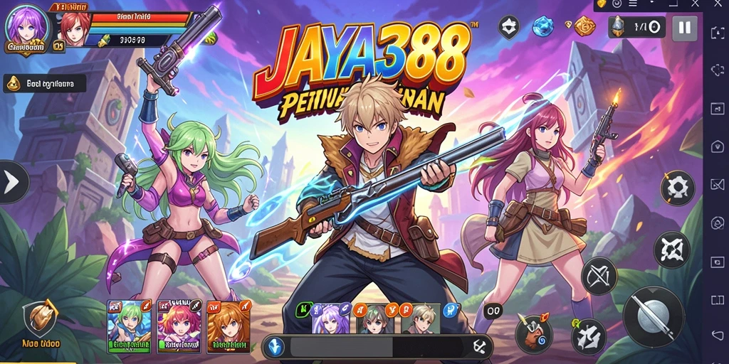Screenshot gameplay JAYA388 yang menampilkan karakter Anime utama dalam aksi.