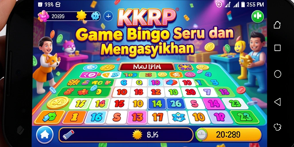 Screenshot utama KKRP menunjukkan gameplay Bingo yang seru dan interaktif.