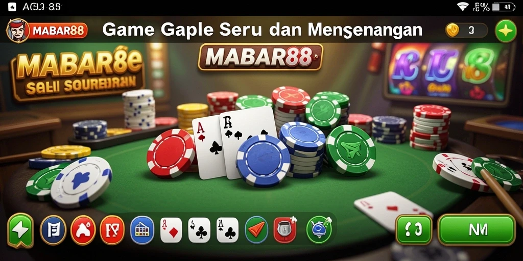 Tangkapan layar gameplay Gaple di MABAR88 yang penuh aksi.