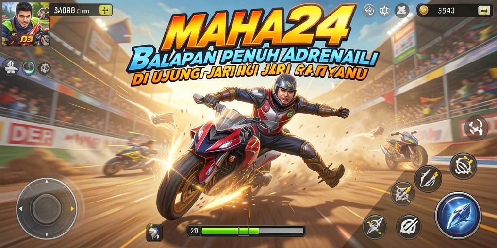 Tampilan menakjubkan dari gameplay balapan di MAHA24.
