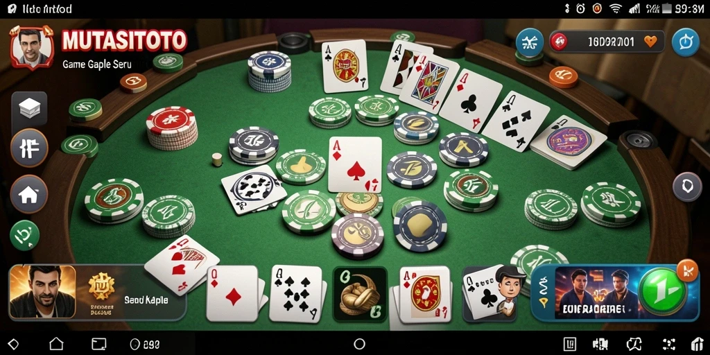 Tampilan gameplay MUTASITOTO menunjukkan permainan Gaple yang seru.