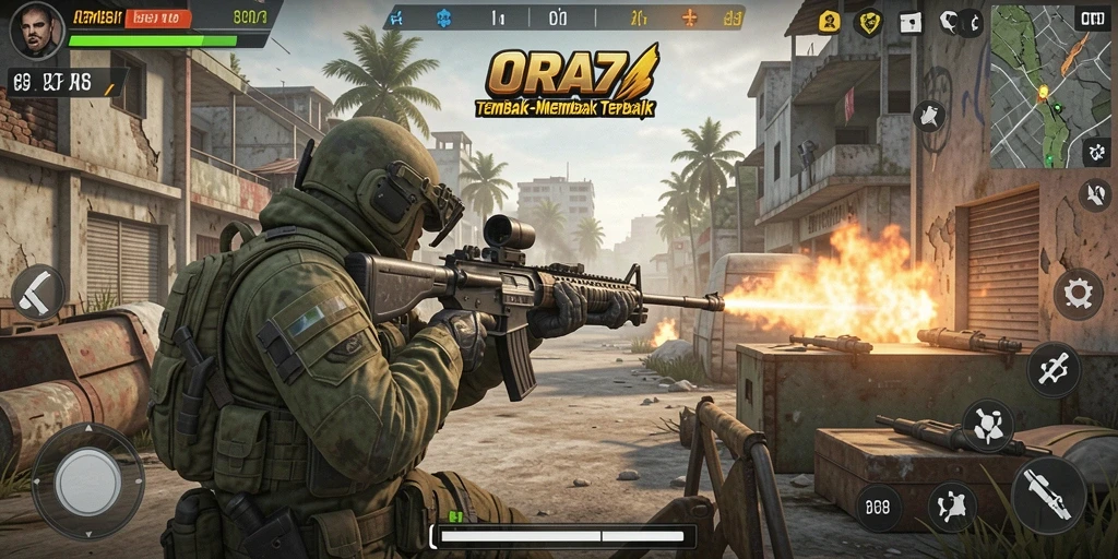 Tampilan aksi seru dalam gameplay ORA78 yang mendebarkan.