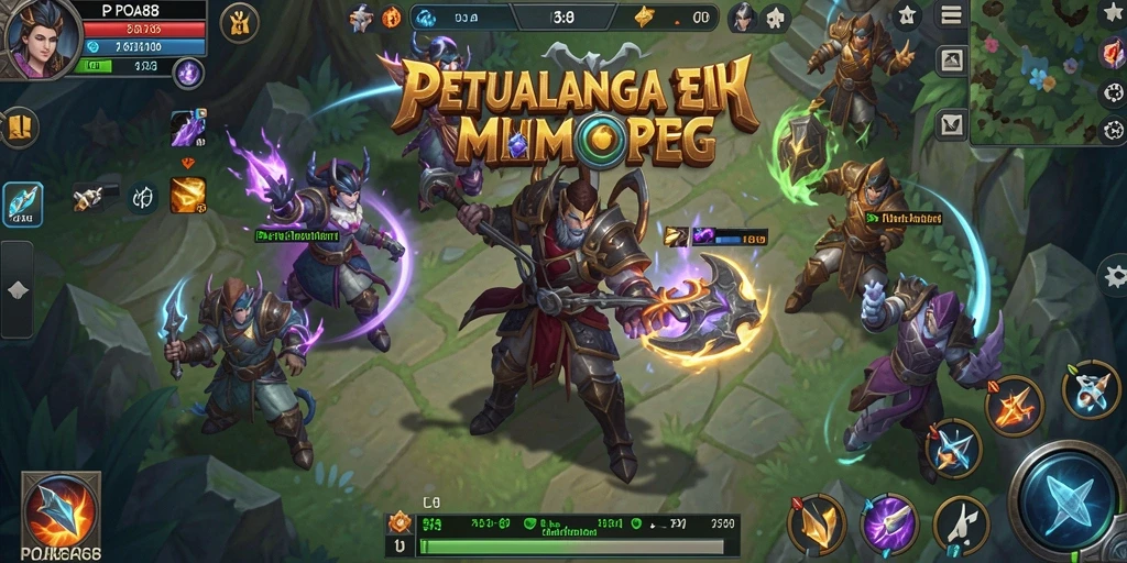 Screenshot utama POA88 menampilkan aksi seru dalam pertempuran MMORPG.