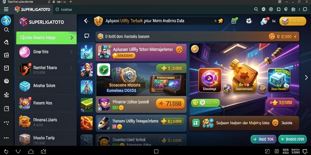 Tangkapan layar SUPERLIGATOTO menampilkan fitur analisis data yang canggih.