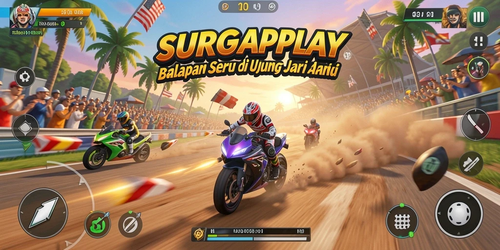 Gameplay SERU di <strong>SURGAPLAY</strong> dengan mobil balap menawan.